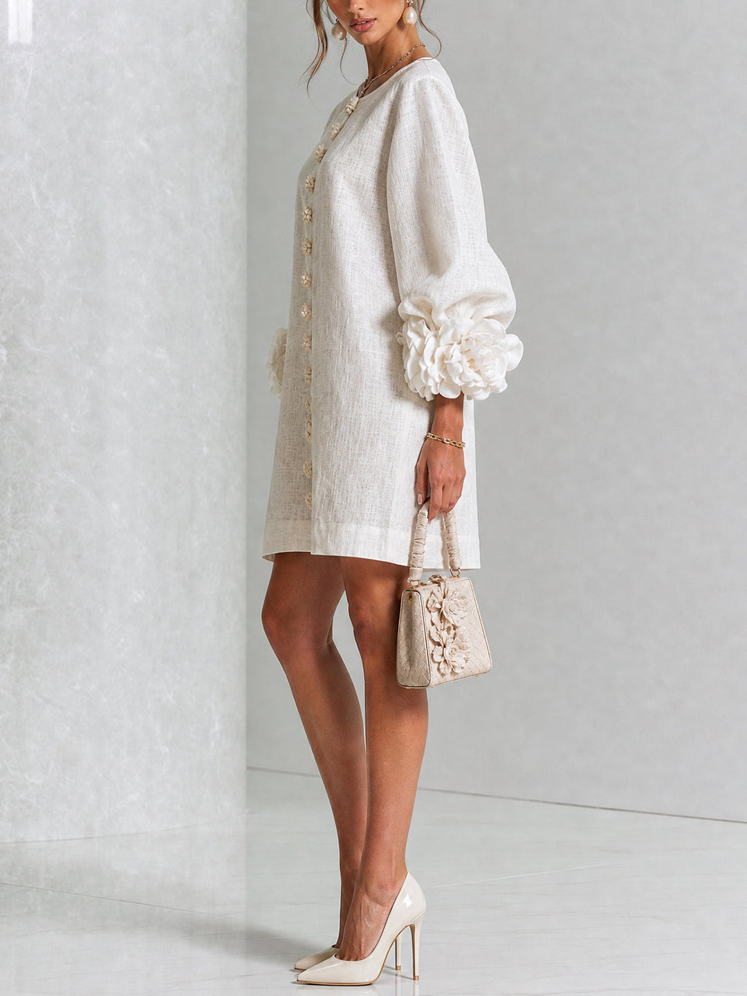 Julianna Elegant Button-Down Mini Dress