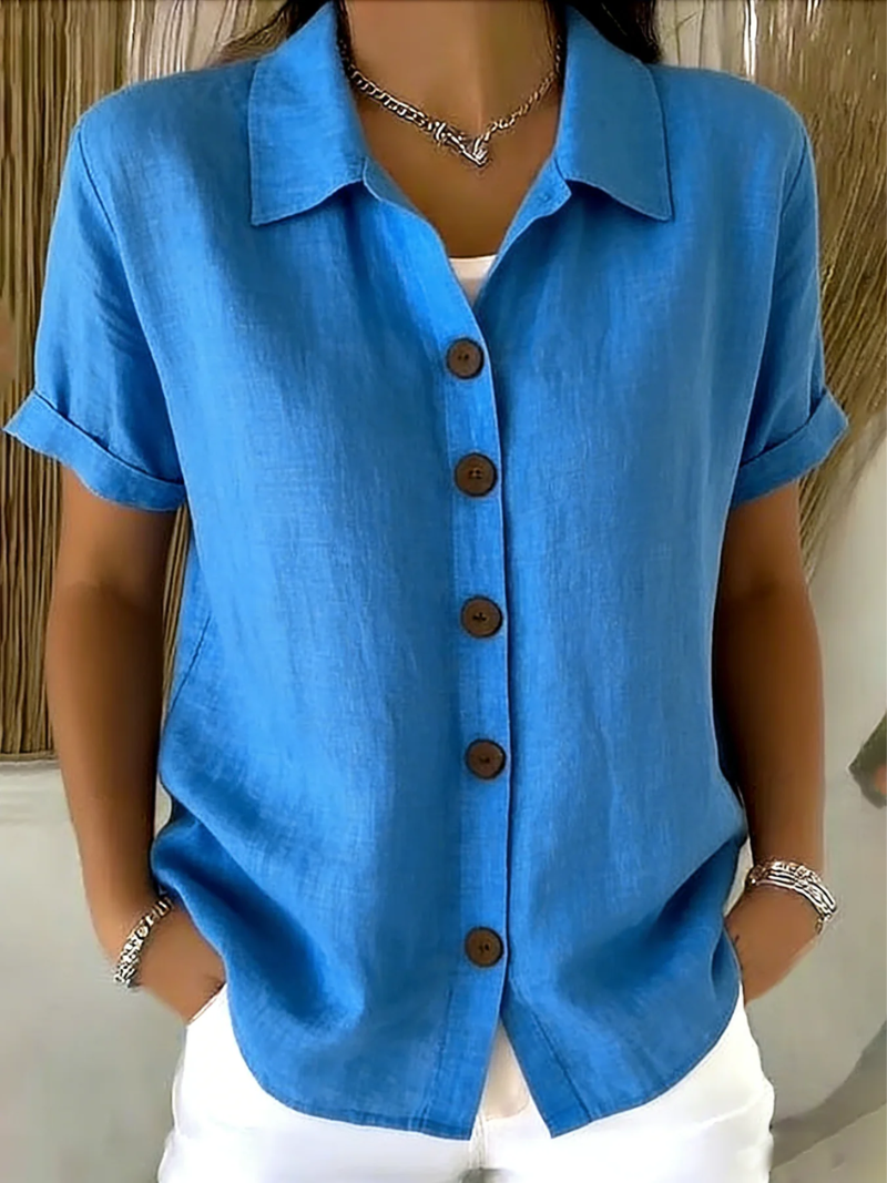 Daphne Relaxed Button-Front Shirt