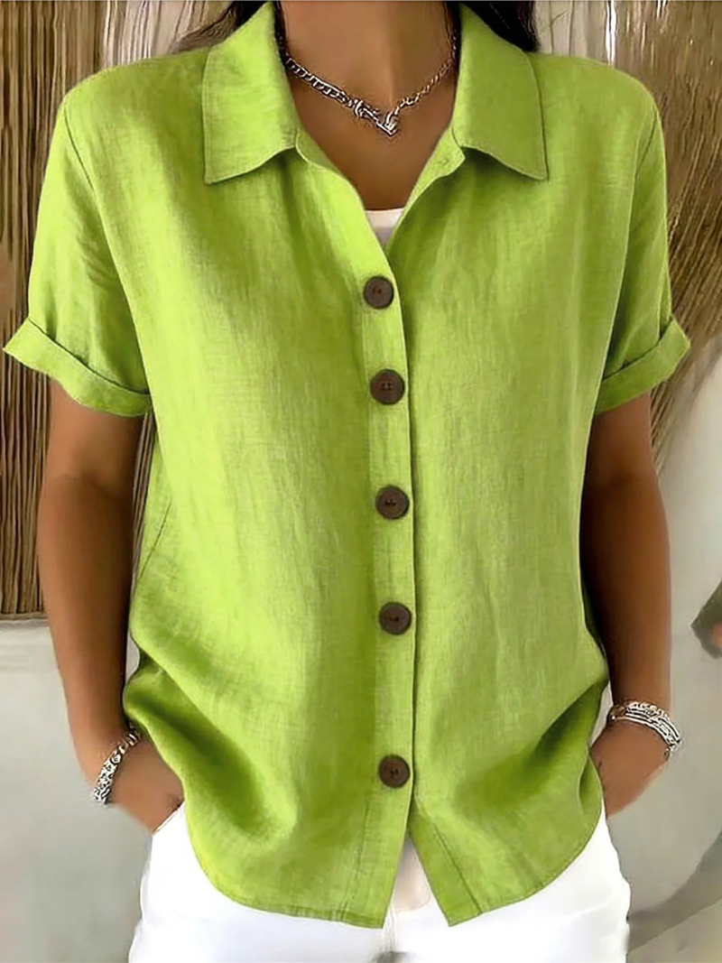 Daphne Relaxed Button-Front Shirt