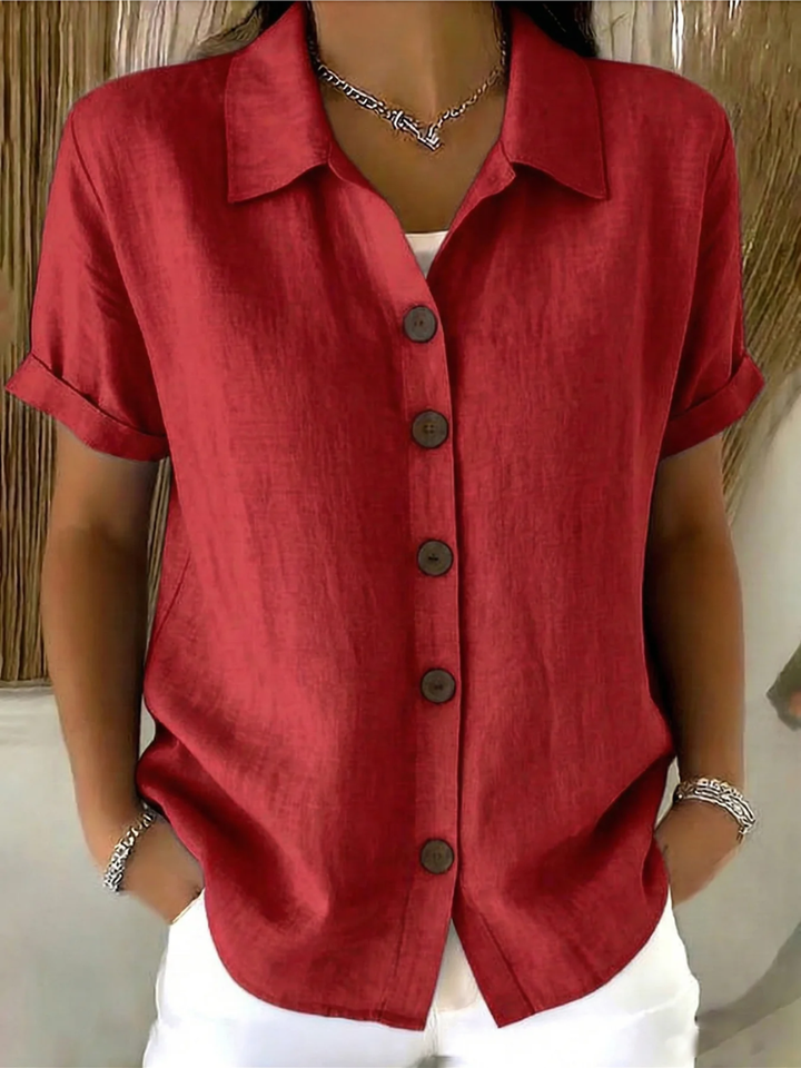 Daphne Relaxed Button-Front Shirt