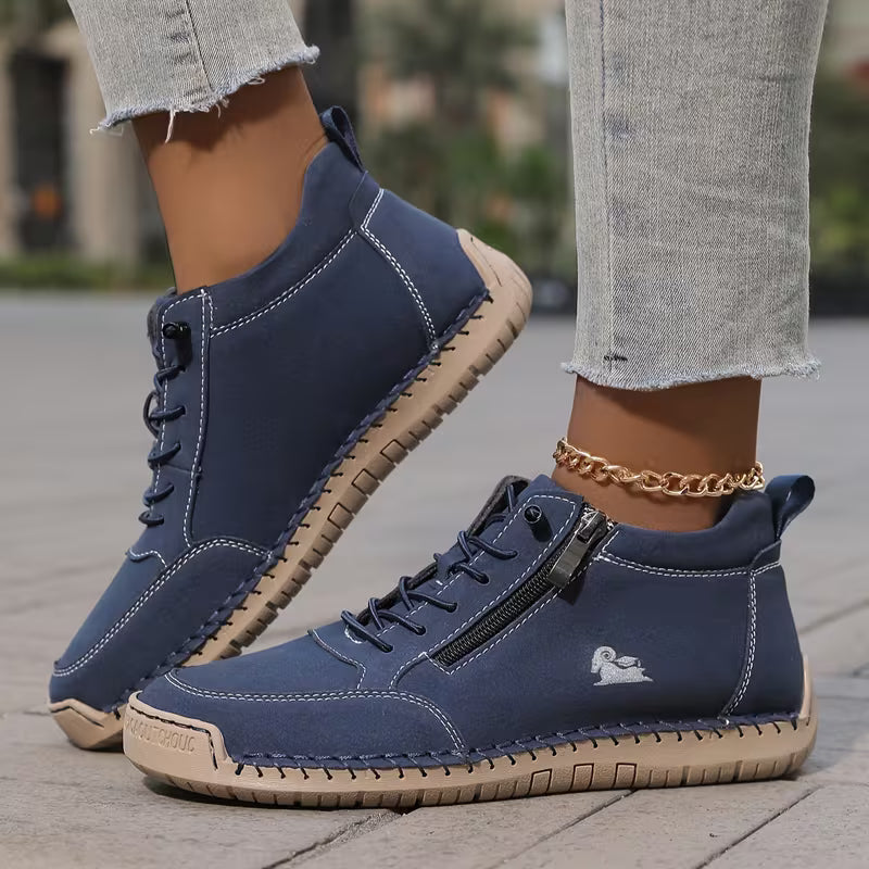 Soleil Orthopedic Comfort Zip Sneakers