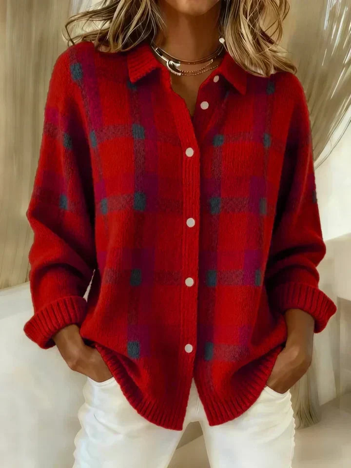 Salome Cloud-Soft Plaid Button-Up