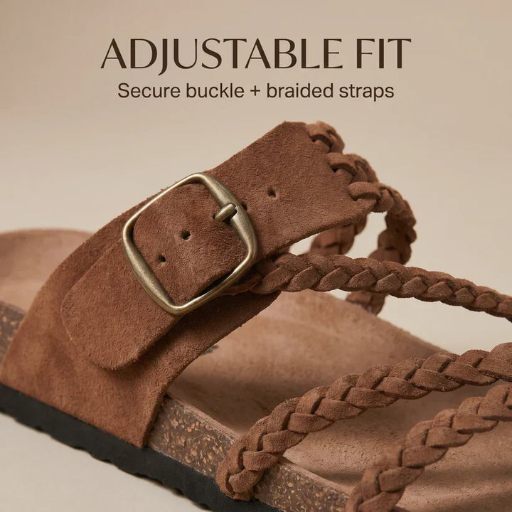 Leah Braided Cork Comfort Sandals