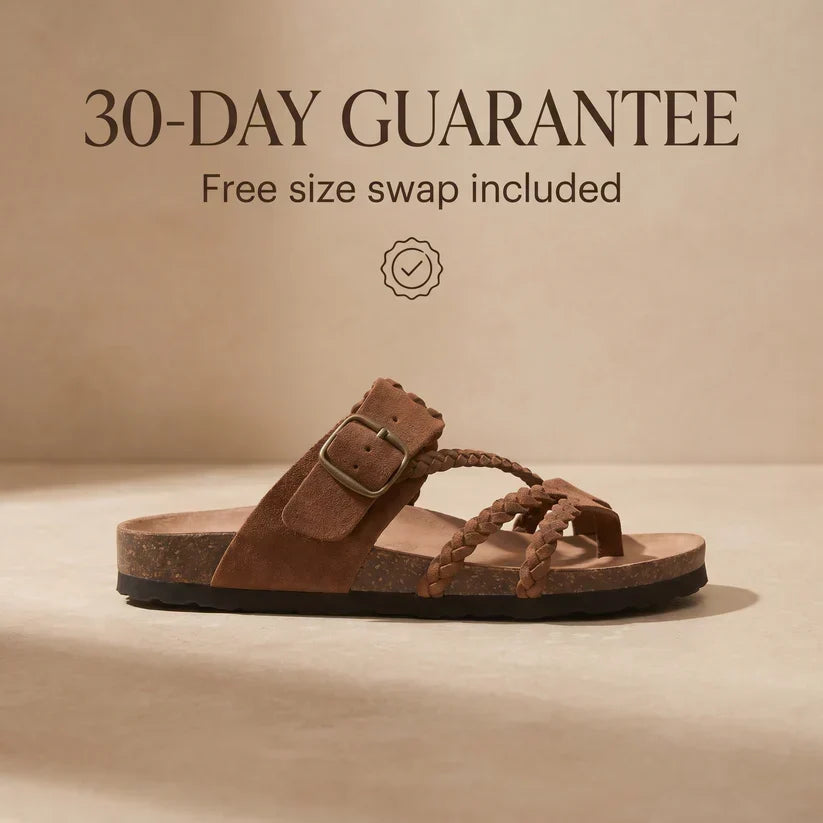 Leah Braided Cork Comfort Sandals