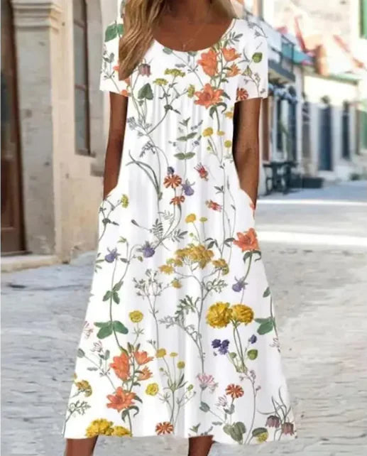 EMMA™ CHIC FLORAL MAXI SUMMER DRESS