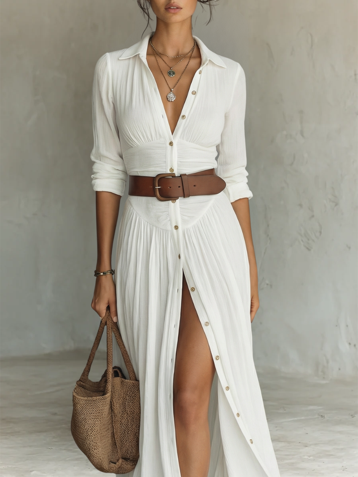 Camille Linen Blend Maxi Dress