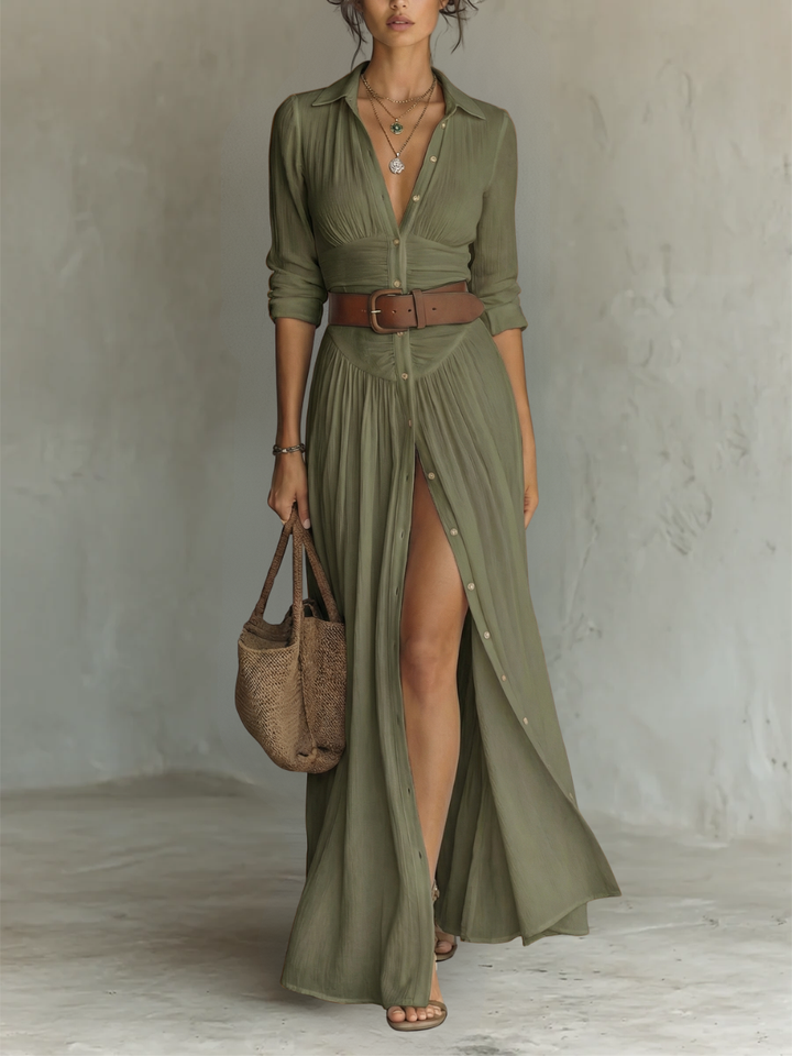 Camille Linen Blend Maxi Dress