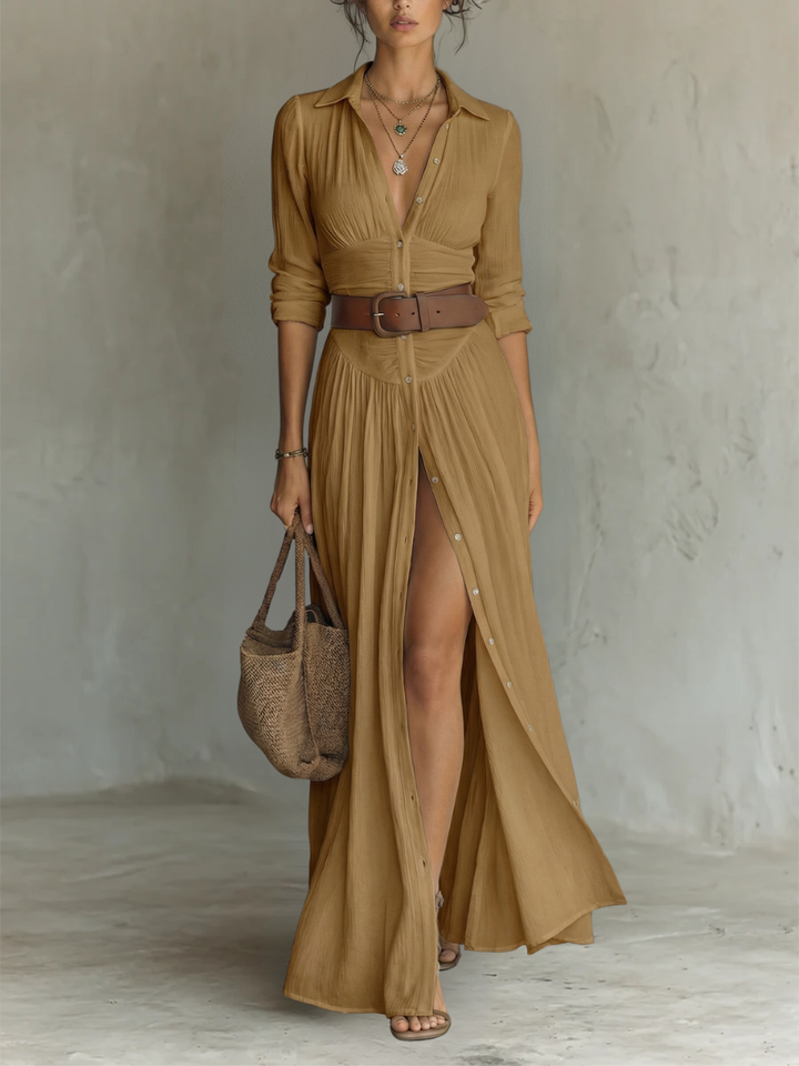 Camille Linen Blend Maxi Dress