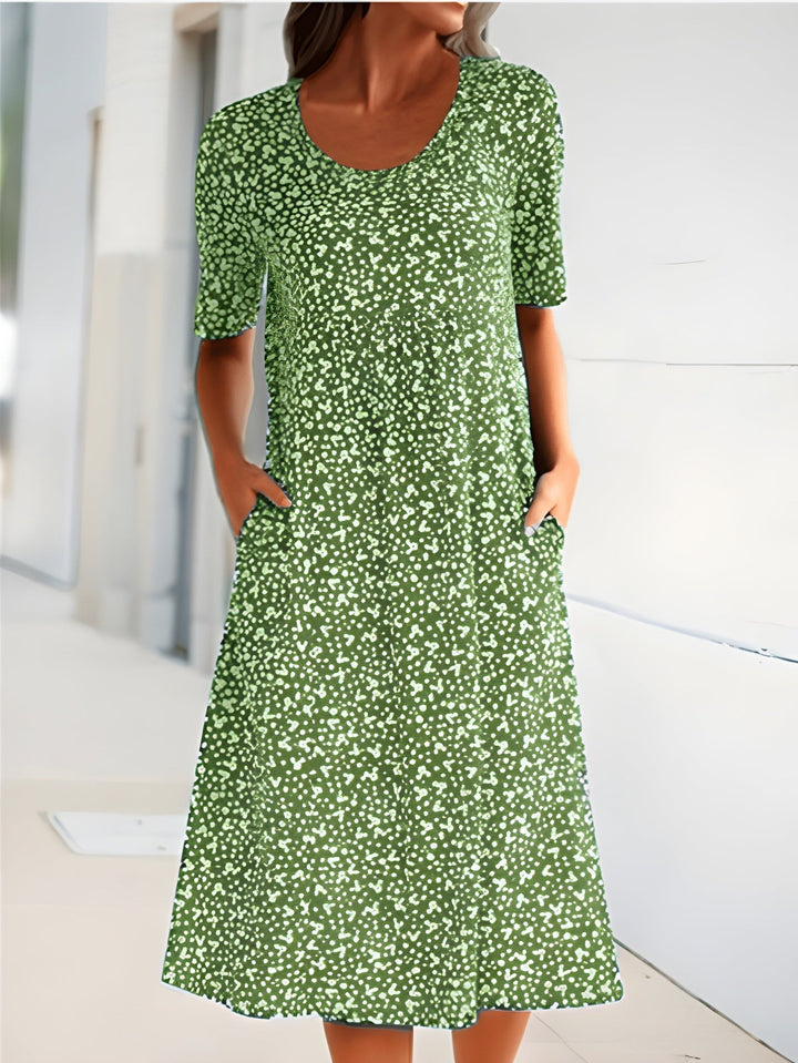 Qahira Casual Round Neck Dress