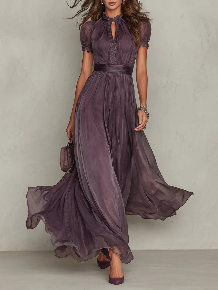 Amélie Chiffon Lace Maxi Dress