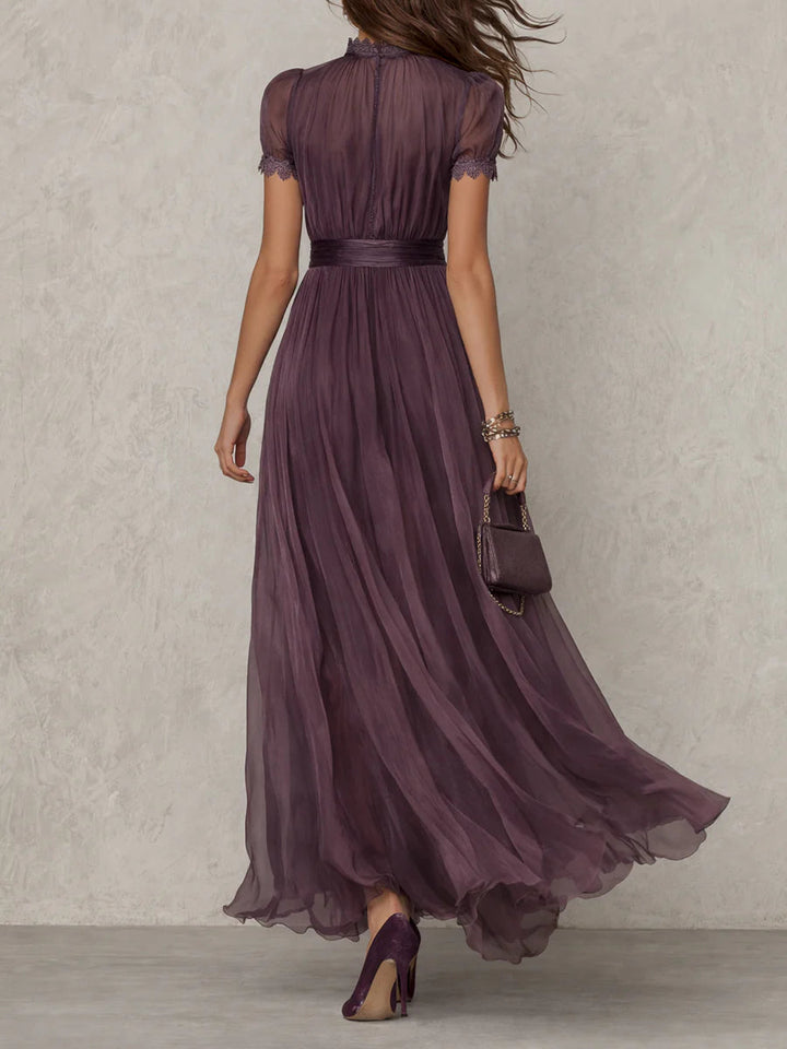 Amélie Chiffon Lace Maxi Dress
