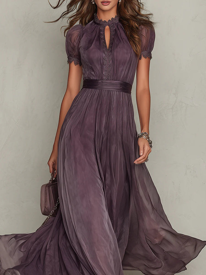 Amélie Chiffon Lace Maxi Dress