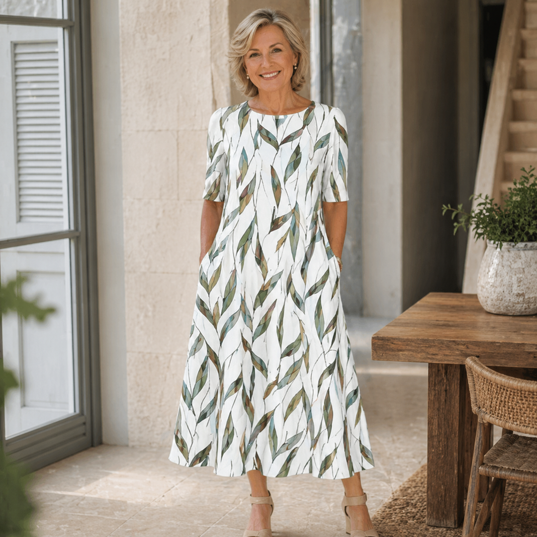 Aisha Effortless Floral Midi Dress