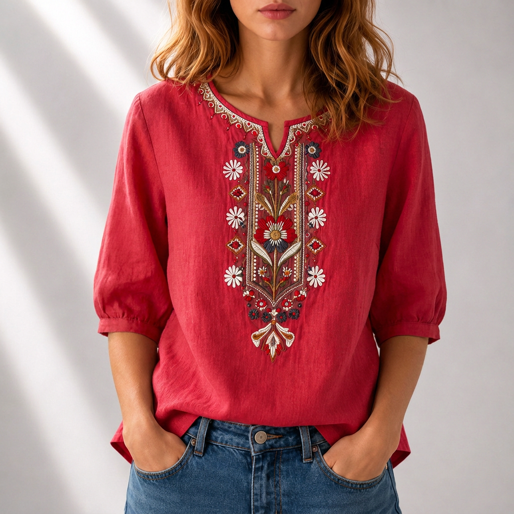 Dalia Floral Embroidered Blouse