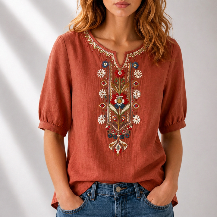Dalia Floral Embroidered Blouse
