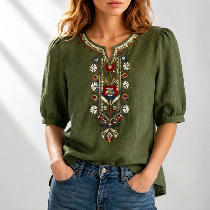 Dalia Floral Embroidered Blouse