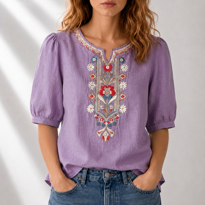 Dalia Floral Embroidered Blouse