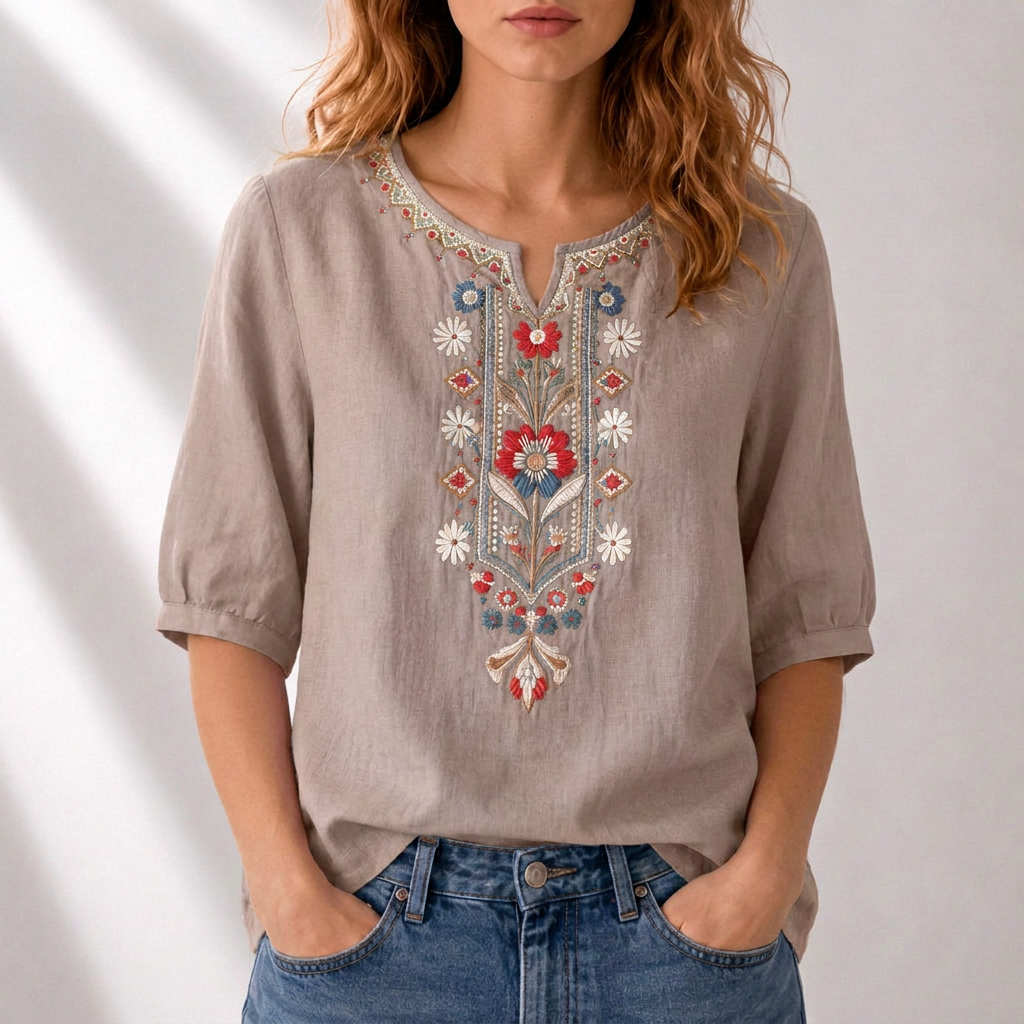 Dalia Floral Embroidered Blouse