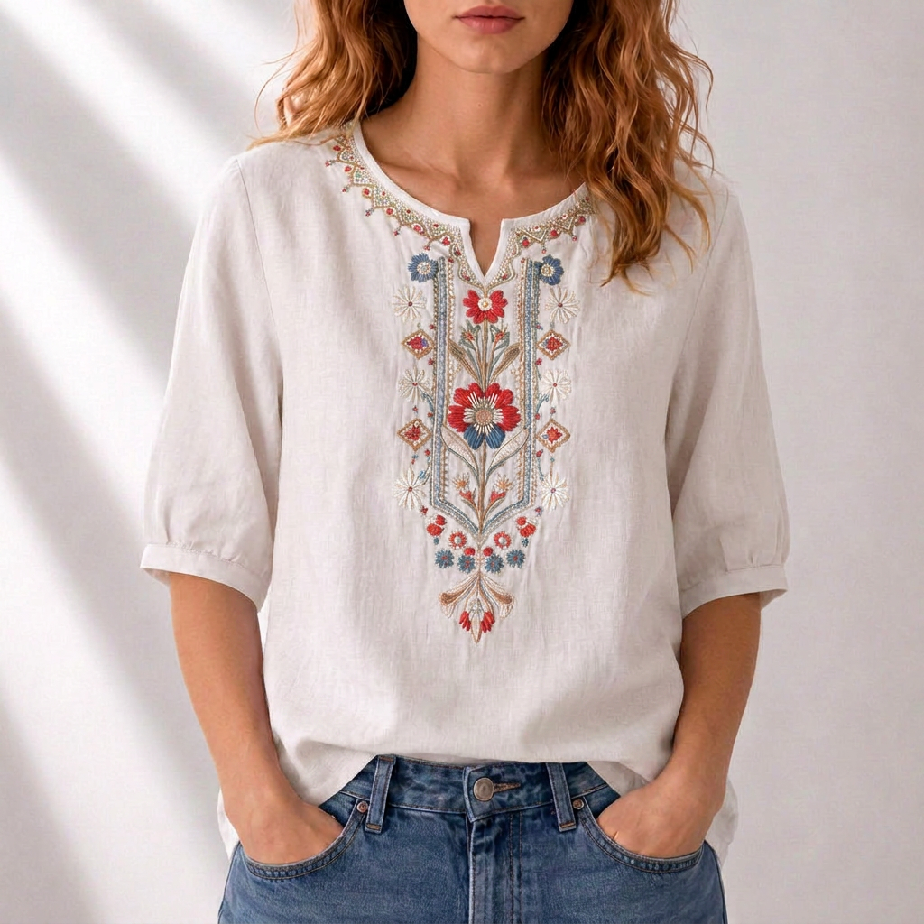 Dalia Floral Embroidered Blouse