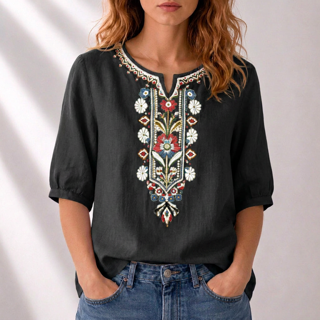 Dalia Floral Embroidered Blouse