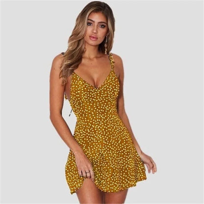 ELENA™ POLKA DOT STRAPPY FASHION SUMMER DRESS