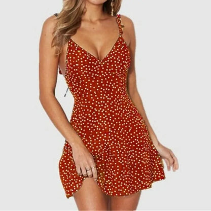 ELENA™ POLKA DOT STRAPPY FASHION SUMMER DRESS