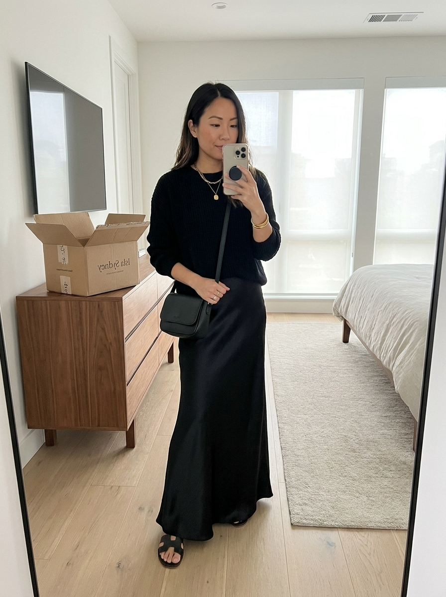 Isolde Knit &amp; Satin Ensemble