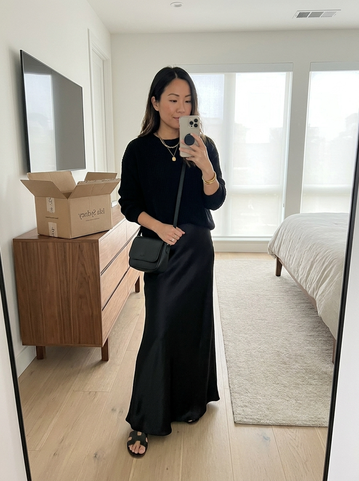 Isolde Knit &amp; Satin Ensemble