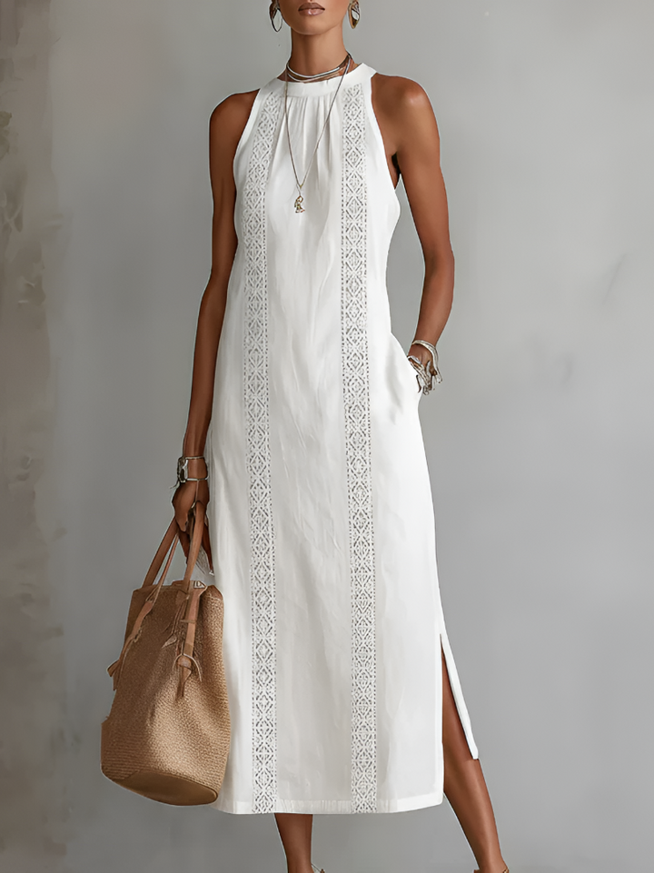 Emberly Relaxed Embroidered Midi Dress