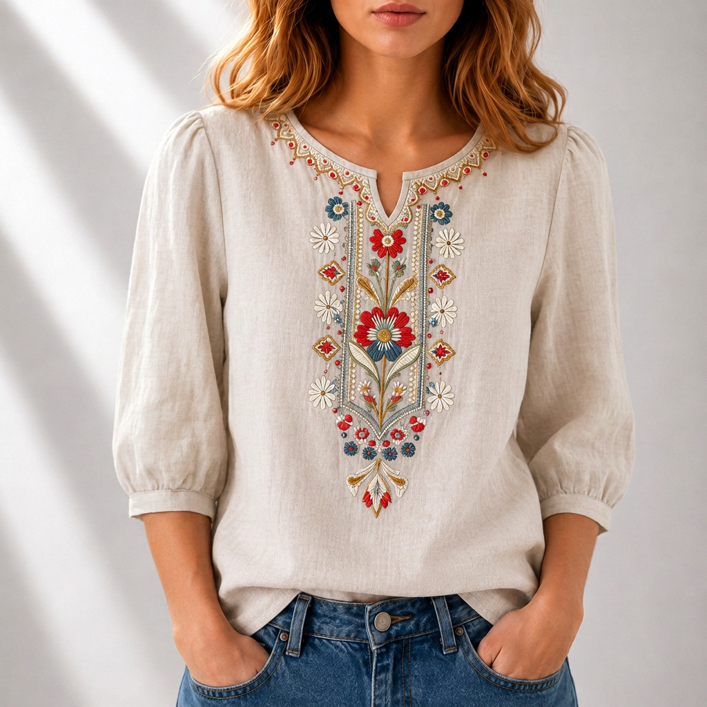 Dalia Floral Embroidered Blouse