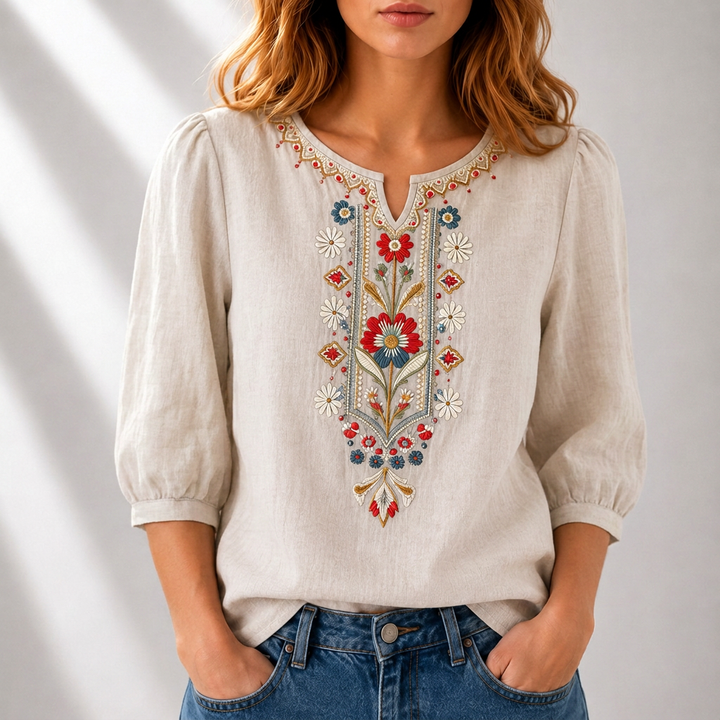 Dalia Floral Embroidered Blouse