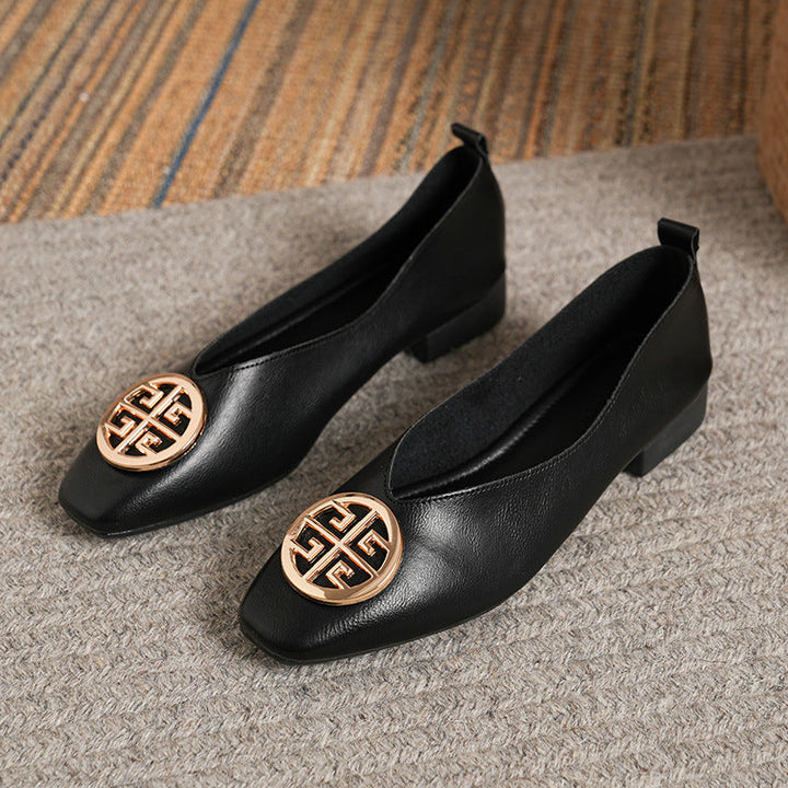 Marlène - Elegant Square-Toe Flats