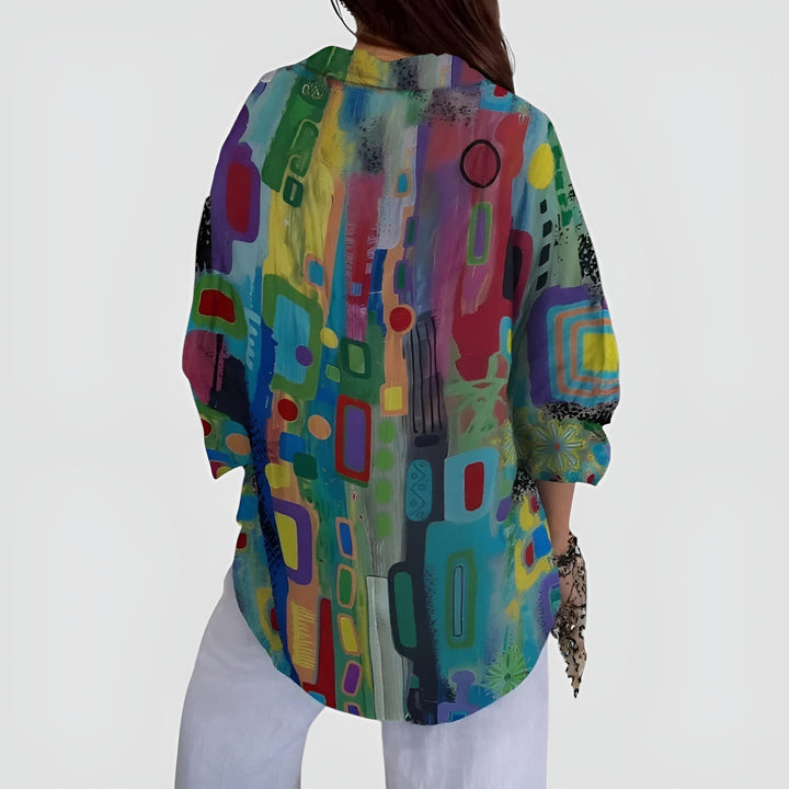 Everly - Blouse with Geometric Pattern