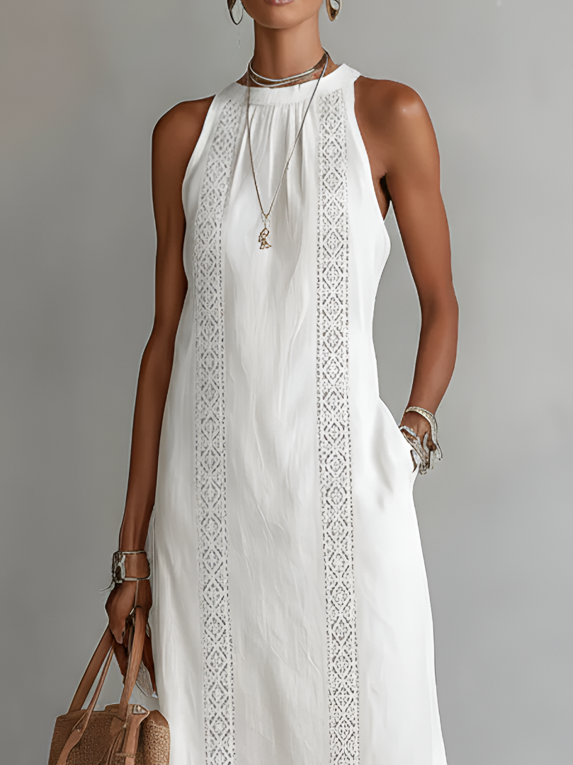Adara Lace Detail Midi Dress