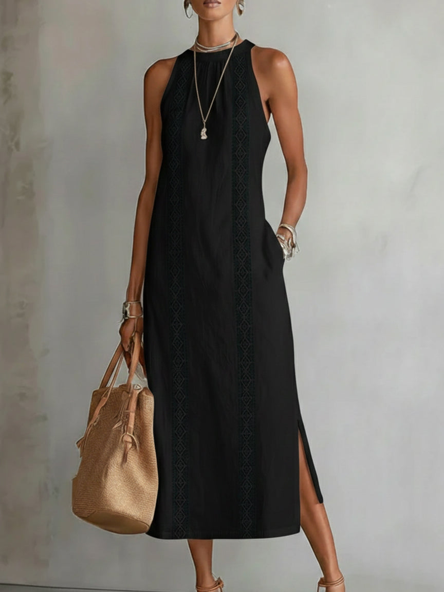 Adara Lace Detail Midi Dress