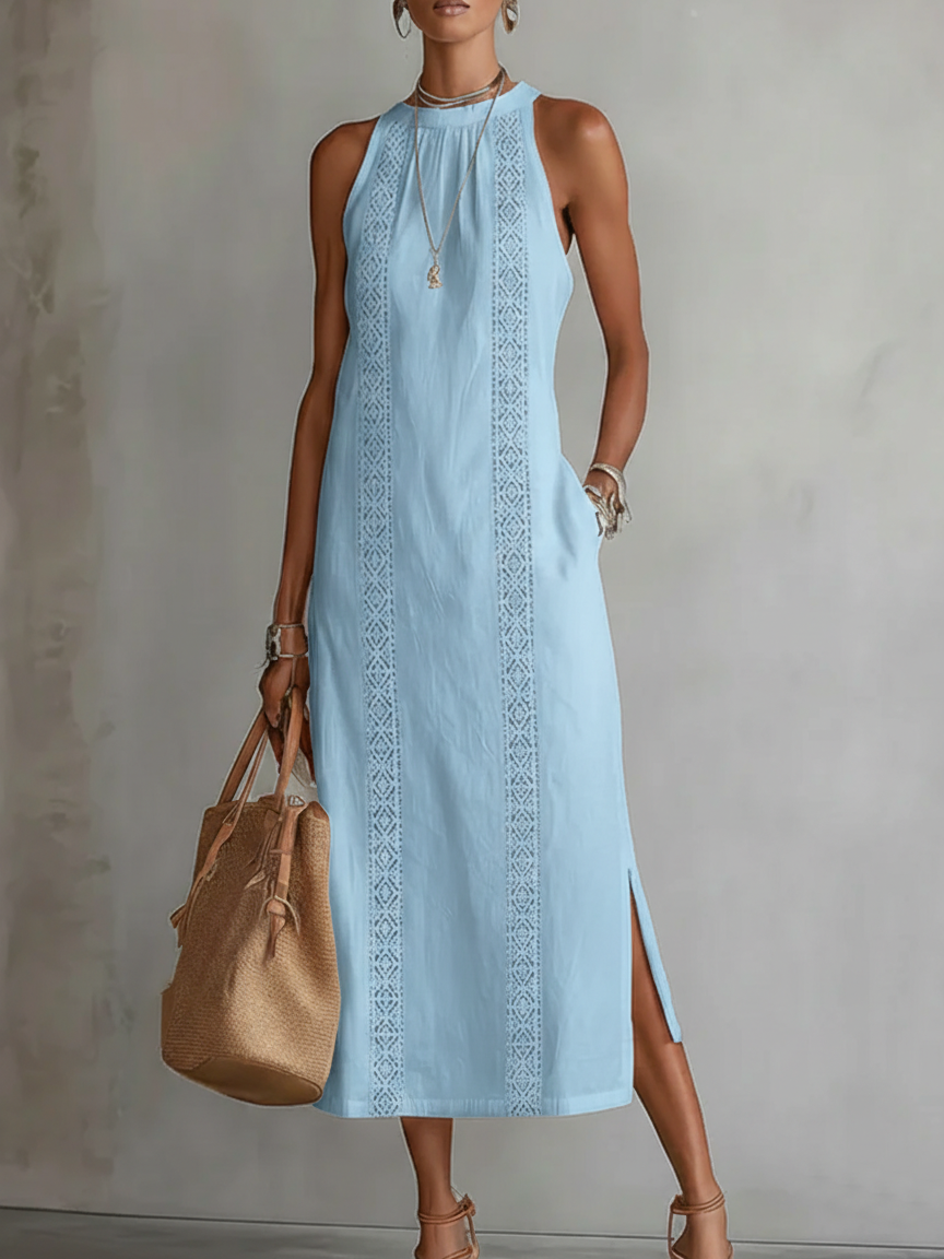 Adara Lace Detail Midi Dress