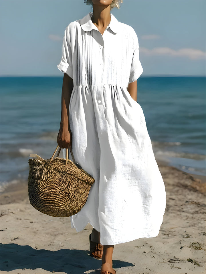 Davina Cotton Button Shirt Dress