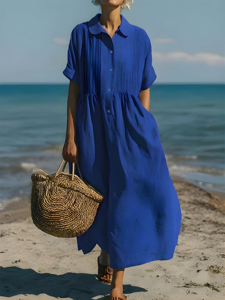 Davina Cotton Button Shirt Dress