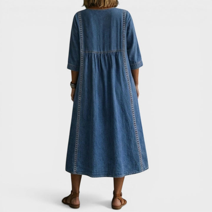 Esther Elegant Denim Dress