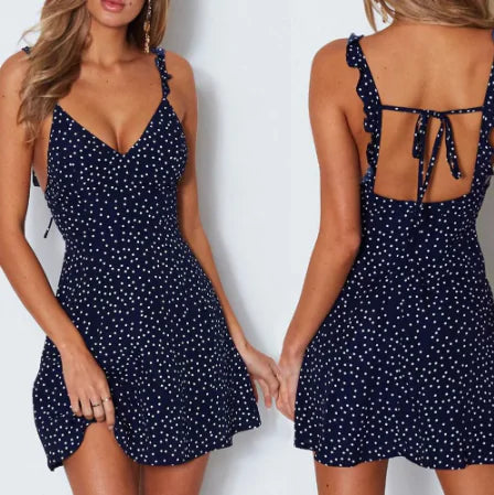 ELENA™ POLKA DOT STRAPPY FASHION SUMMER DRESS