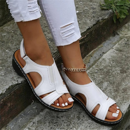 OLIVIA™ ORTHOPEDIC WEDGE LEATHER SANDALS