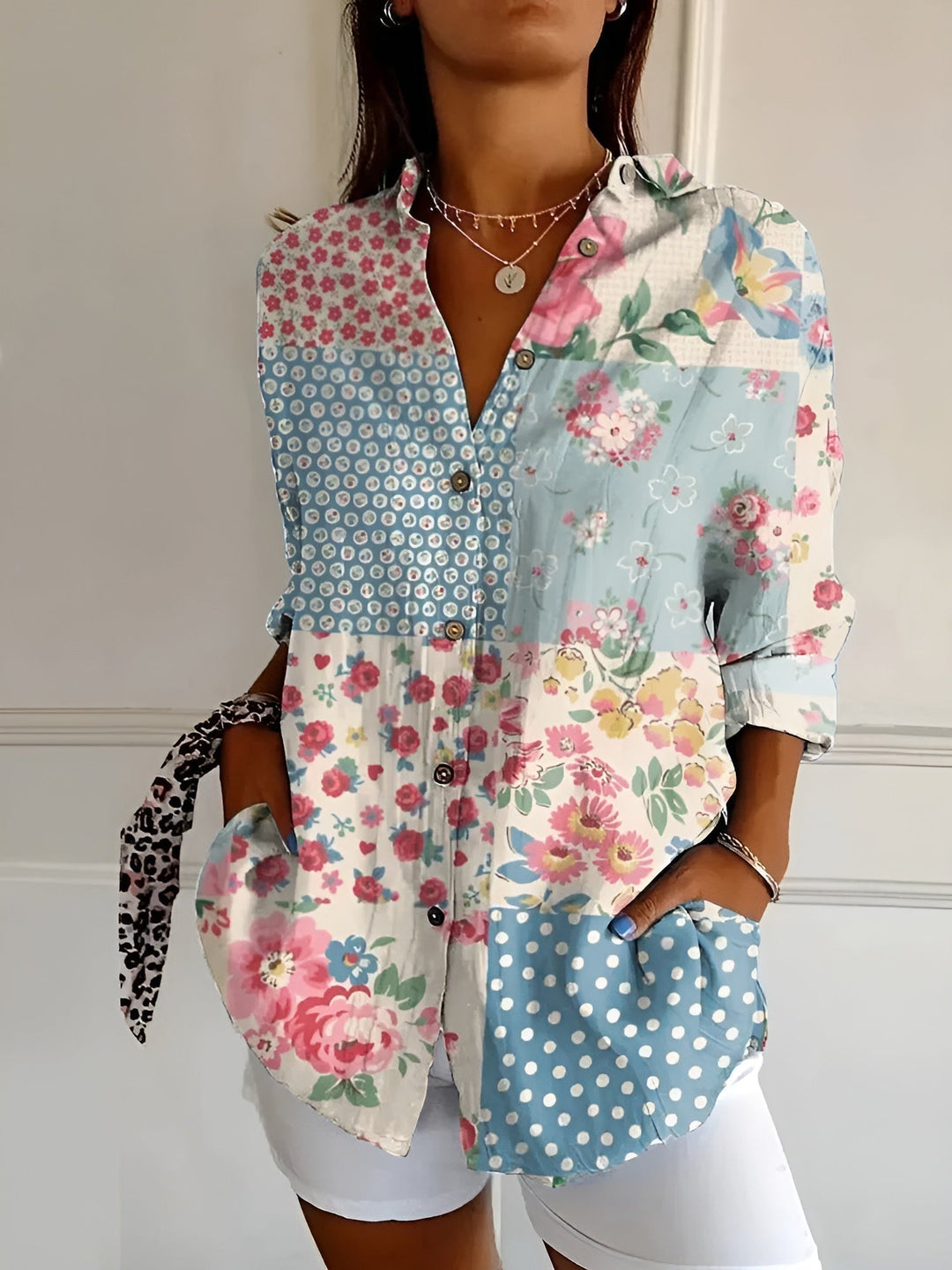 Roseanne Floral Breeze Button-Up Shirt