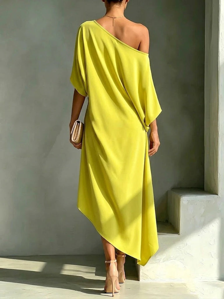 Lana Elegant Asymmetrical Midi Dress