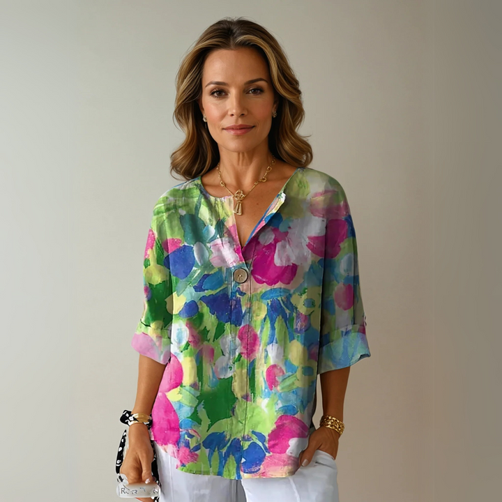 Aaliyah Chic Floral Print Blouse